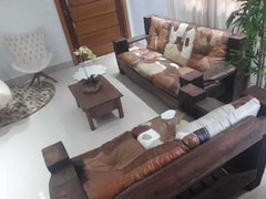 Conjunto Sofa 3 e 2 lugares - Portal Móveis Rusticos