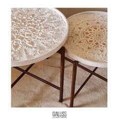 Mesas oxido con tapa de madera - comprar online