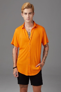 Camisa Viscolinho Laranja