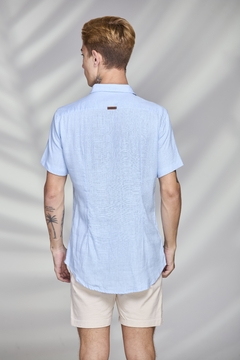 Camisa Viscolinho Azul Bebê - comprar online