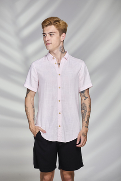 Camisa Viscolinho Rosa