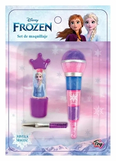 cosmética infantil Frozen. labial y brillitos