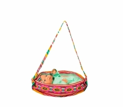 bebe coya,con porta bebe multicolor. casita - comprar online