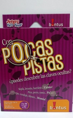 Con pocas pistas.juego de cartas de Bontus