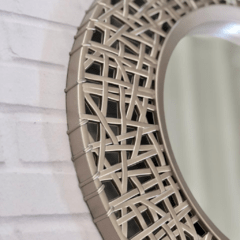 ESPEJO MARCO SIMIL HILOS PLATA - comprar online