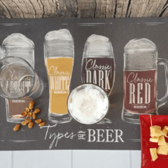 individuales cerveceros set x 2
