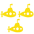 Vinilo Yellow Submarine Beatles Submarino Amarillo x3 - comprar online