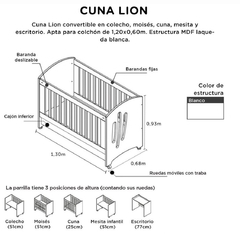 Cuna Colecho Lion - comprar online