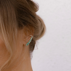 EAR CUFF GOTINHAS TURMALINA PARAÍBA BANHADO A OURO - comprar online