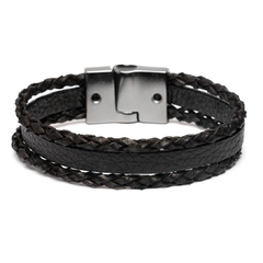 PULSEIRA YAGO BLACK DE COURO