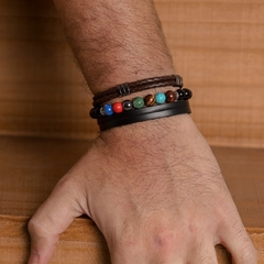 PULSEIRA KALEL BLACK DE COURO - comprar online