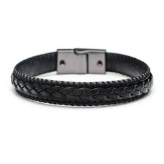 PULSEIRA ATHAS BLACK DE COURO