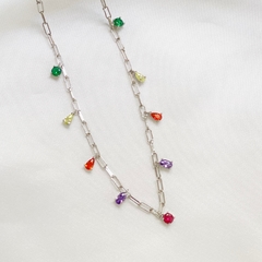 CHOKER ELO PORTUGUES COLORS EM PRATA 925 - comprar online