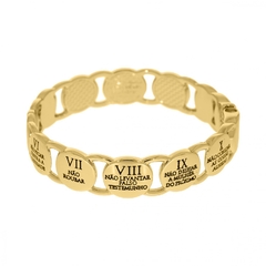 BRACELET 10 MANDAMENTOS BANHADO A OURO - loja online