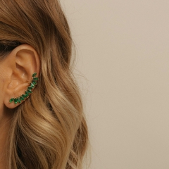 EAR CUFF NAVETES ESMERALD BANHADO A OURO - comprar online