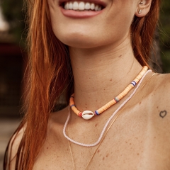 CHOKER SUMMER BÚZIO BANHADA A OURO.