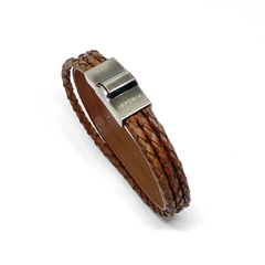 PULSEIRA TRANÇADA 3 VOLTAS BROWN - comprar online