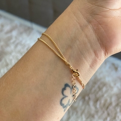 PULSEIRA MANTRA AMOR BANHADA A OURO - Le Force semijoias