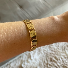 BRACELET 10 MANDAMENTOS BANHADO A OURO - comprar online