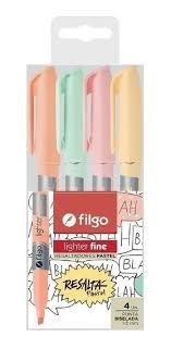 Estuche De 4 Colores De Resaltador Filgo Fine Pastel