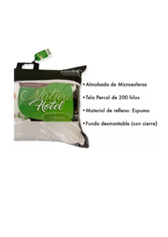 Almohada Nativa Evolution Hotel 70x50 cm Fiberball - comprar online