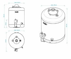 Termotanque a gas 45 lt. ESCORIAL - comprar online