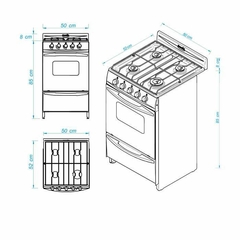 Cocina Palace Cristal blanca ESCORIAL - tienda online