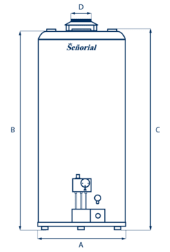 Termotanque a gas 120 lt. SEÑORIAL - comprar online