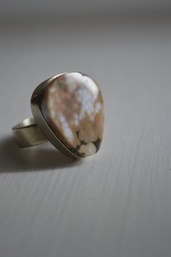 Anillo Mineral Jasper Océano ▽ Listo para retirar - Marcapiel