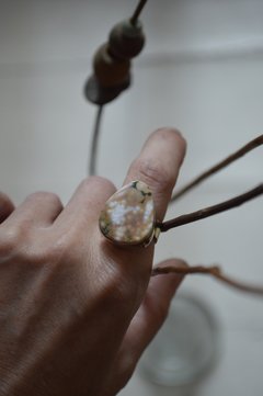 Anillo Mineral Jasper Océano ▽ Listo para retirar