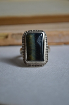 Anillo Mineral Multi Tiger Eye ▽ Listo para entregar