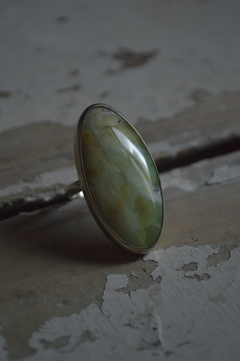 Anillo Mineral African Green Opal ▽ Listo para entregar - Marcapiel