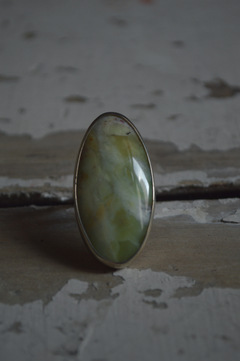 Anillo Mineral African Green Opal ▽ Listo para entregar - comprar online