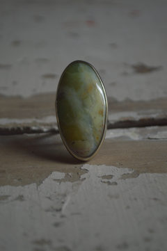 Anillo Mineral African Green Opal ▽ Listo para entregar - Marcapiel