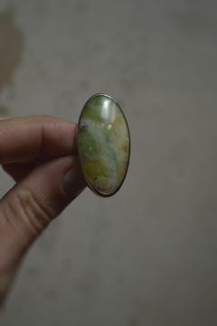 Anillo Mineral African Green Opal ▽ Listo para entregar