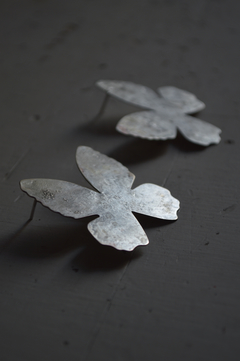 Aros mariposa ▽ Plata y bronce - Marcapiel