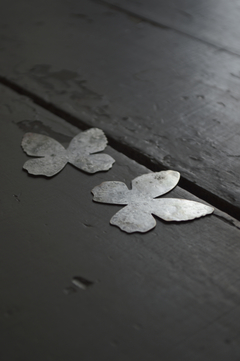 Aros mariposa ▽ Plata y bronce