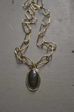 Collar Obsidiana dorada ▽ Listo para entregar - comprar online