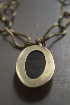 Collar Obsidiana dorada ▽ Listo para entregar - Marcapiel