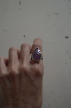 Anillo Mineral Amatista ▽ Listo para entregar