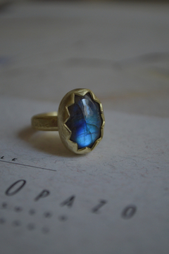 Anillo Mineral Labradorita ▽ Listo para entregar - Marcapiel