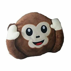 Almofada Macaco Plush Grande Não Escuto Marrom - comprar online
