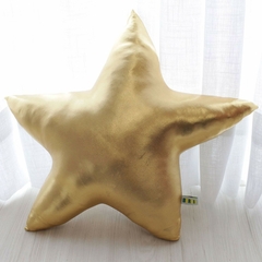 Almofada Decorativa Estrela Malha Metálica Dourada