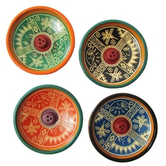 Incensário peruano em cerâmica 3 furos 11cm - cores sortidas - comprar online