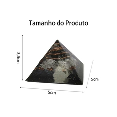 Orgonite Pirâmide Da Proteção 4,5 cm - Turmalina Negra Com cristal na internet