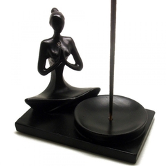 Incensario yogue com base - reverenciando 8 cm