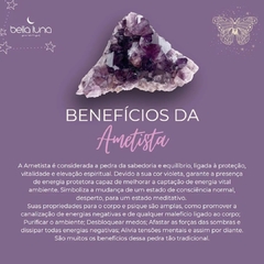Vela aromatica com cristais Ametista 40g Bella Luna - comprar online