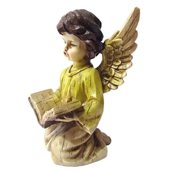 Estatua Anjo com livro em resina 16cm - comprar online