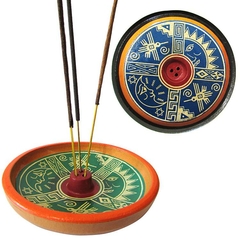 Incensário peruano em cerâmica 3 furos 11cm - cores sortidas na internet