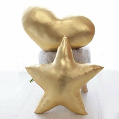 Almofada Decorativa Estrela Malha Metálica Dourada na internet